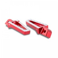 PAIR OF RED ANODISED ERGAL REAR FOOTRESTS FOR TORNADO NAKED T 125 BENELLI-Benelli