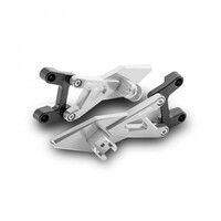 PAIR OF GREY ANODISED ERGAL REAR FOOTRESTS FOR TORNADO NAKED T 125 BENELLI-Benelli
