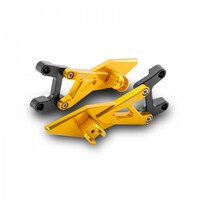 PAIR OF YELLOW ANODISED ERGAL REAR FOOTRESTS FOR TORNADO NAKED T 125 BENELLI-Benelli