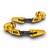 YELLOW ANODISED ERGAL HANDLEBAR PROTECTOR FOR TORNADO NAKED T 125 BENELLI-Benelli